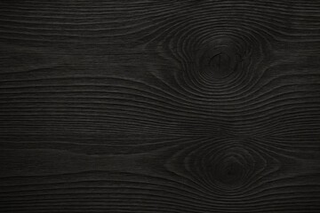Poster - Natural wooden panel with intricate patterns on a black textured background, ideal for workspace design