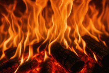 Poster - Cozy glowing flames for a warm ambiance