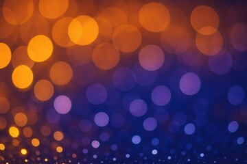 Poster - Abstract holiday-themed backdrop featuring soft bokeh lights in orange and purple hues.