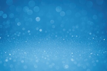 Poster - Abstract blue background with bokeh and glitter effects featuring circles and blurred particles