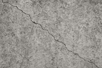 Poster - Textured rough concrete wall with cracks and grime background