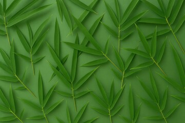 Poster - Green bamboo leaf-themed wallpapers and backgrounds