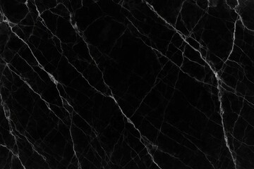Poster - Elegant black marble design with luxurious texture for upscale decor, detailed high-resolution image.