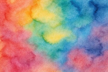 Poster - Vibrant and fluid watercolor art with a wet, colorful abstract design