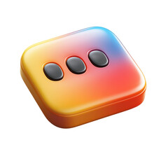 Poster - Glossy Three Dots Menu Icon Vector Graphic Options Symbol More Button on transparent background
