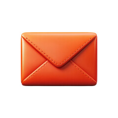 Poster - Orange Envelope Illustration on Black Communication Contact Send Vector on transparent background