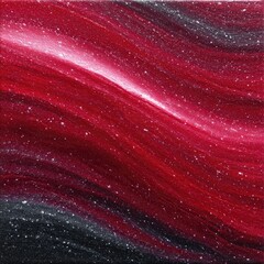 Poster - Deep Crimson and Black Cosmic Dust Swirls Abstract Background