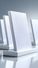 Poster - Elegant White Corporate Blank Card Display