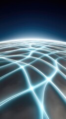 Poster - Glowing Network Connections on a Dark Planet