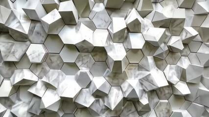 Poster - Enjoying a white geometric hexagonal abstract background with textured design, White geometric hexagonal abstract background Seamless 3D render