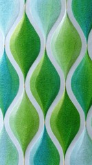 Poster - Green and Teal Glitter Geometric Pattern Background