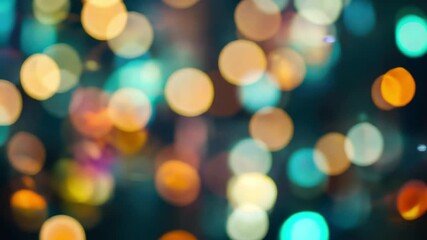 Poster - Defocused stage lights create vibrant atmosphere at evening music festival, Defocused background of stage lights at the music festival