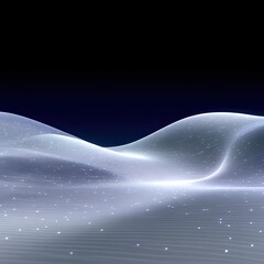 Poster - Minimalist Horizontal Data Waveform Lines on a Dark Background