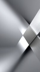 Poster - Overlapping Silver Squares Abstract Background