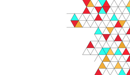Poster - Abstract geometric background with isometric. Digital cube isometric on white background.