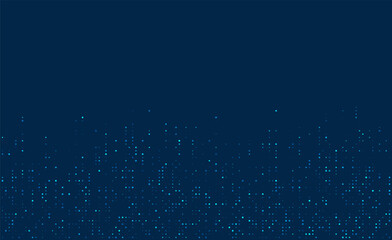 Poster - Digital technology background. Digital data dots blue pattern pixel background