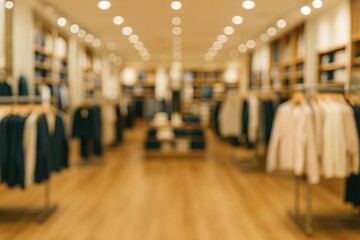 Poster - blurry abstract backdrop showcasing a fashion retail space
