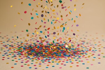 Aufkleber - Vibrant confetti scattered across the ground