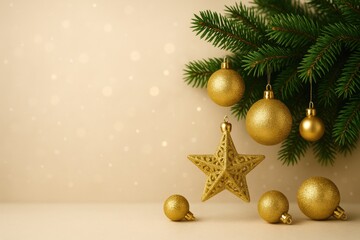 Poster - Festive holiday ornaments on a bright backdrop