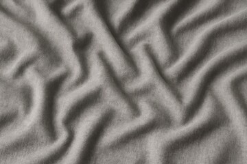 Poster - Wrinkled grey fabric texture as a backdrop