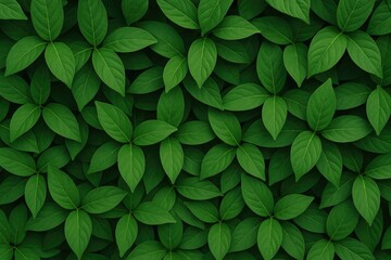 Poster - Nature-inspired green foliage design for backgrounds and wallpapers