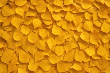 Poster - Close-up of vibrant yellow autumn leaves in a scenic fall setting