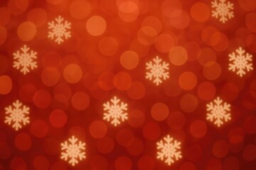 Poster - Holiday Celebration Scene with Snowflake Bokeh Effect