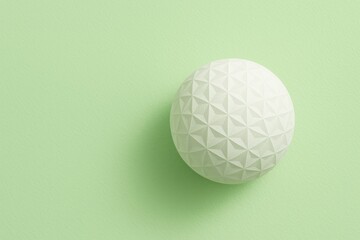 Poster - Spherical Geometric Shape on a Soft Green Backdrop
