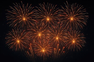 Poster - Vibrant pyrotechnics illuminating the evening sky with explosive displays