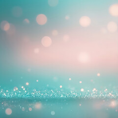 Poster - Abstract Dreamy blue background with soft glowing sparkles, smooth gradient texture, elegant bokeh light pattern and clean modern surface design, ai