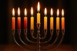 © The 2R Artificiality - Celebrating the final day of Hanukkah with traditional Hanukkiya candles