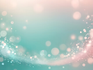 Poster - Abstract Dreamy blue background with soft glowing sparkles, smooth gradient texture, elegant bokeh light pattern and clean modern surface design, ai