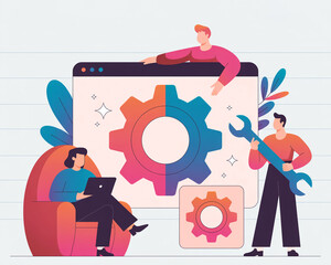 Teamwork website development gear collaboration process