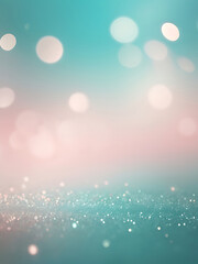Poster - Abstract Dreamy blue background with soft glowing sparkles, smooth gradient texture, elegant bokeh light pattern and clean modern surface design, ai