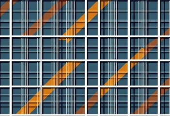 Poster - Abstract geometric textile design featuring intersecting vertical and horizontal lines creating a grid-like seamless repeat pattern, tidy, crosshatch