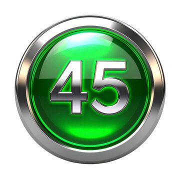 Number 45 button graphic element