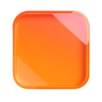 Orange square graphic on black background