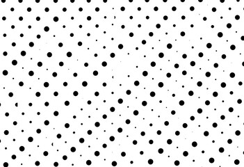 Poster - Diagonal line of black polka dots on white, minimalist halftone seamless pattern, diagonal, trendy
