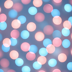 Poster - Abstract background of blurry pink and blue circles creating a bokeh effect on a soft gray backdrop created with generated ai