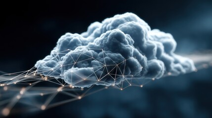 Poster - Cloud computing network digital data and global connections