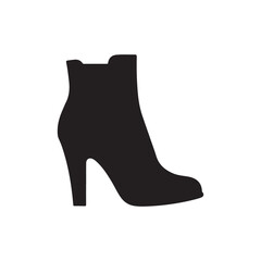 Fototapete - Heeled Boot icon isolated. simple vector icon on white background