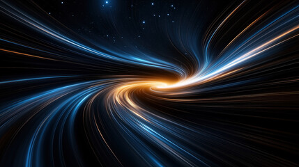 Poster - Vivid cosmic swirl of light and color in deep space environment