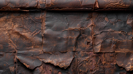 Poster - Ancient scroll paper texture with burnt edges and rich, dark appearance evokes sense of history and mystery. intricate patterns and colors create captivating visual experience