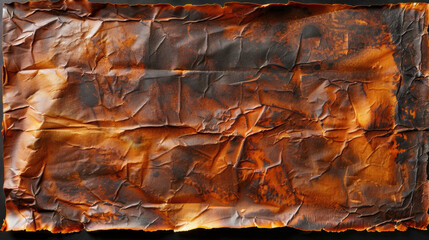 Poster - Antique parchment paper texture with scorched edges, showcasing rich blend of browns and blacks, evokes sense of history and mystery. crumpled surface adds depth and character