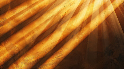Poster - Golden gradient backdrop with elegant diagonal light creates warm and inviting atmosphere, perfect for various design projects. interplay of light and texture adds depth and richness