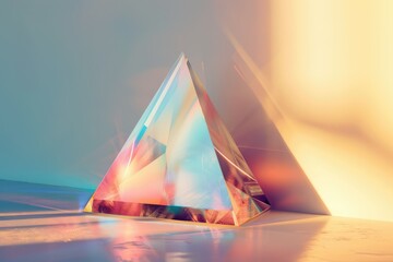 Poster - Pixel Perfect Picture of Beautiful Prism Light Concepts White Background