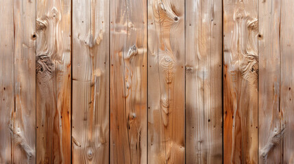 Poster - Wooden fence background with natural texture, featuring smooth grains and warm tones that evoke rustic charm. This captures beauty of aged wood, perfect for various design projects