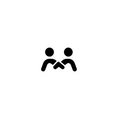 Poster - Vector icon of two user profile avatars in flat minimalist style for web and mobile interface