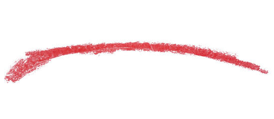 Poster - Red hand drawn wax crayon stroke line transparent background design element doodle scribble underline
