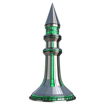 Detailed stylized tower shaped decorative object